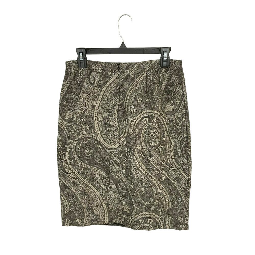 VTG 90s Jones New York Paisley Wrap High-Rise Skirt Size Small Knee Length - Picture 2 of 6